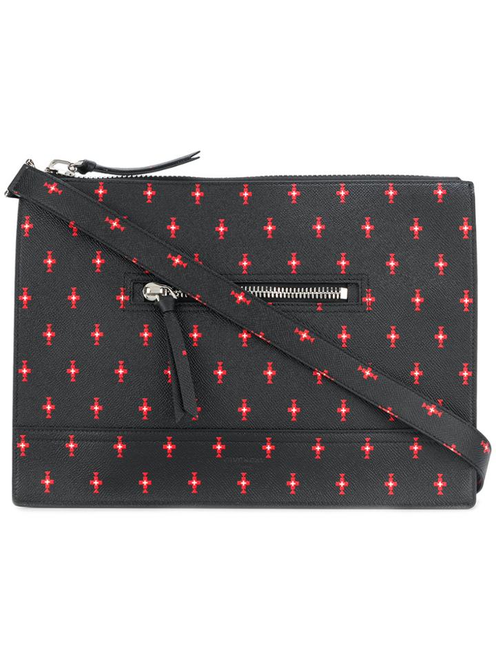 Givenchy Patterned Messenger Bag - Black
