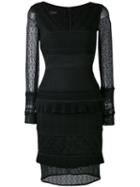 Talbot Runhof - Layered Lace Dress - Women - Polyamide/polyester/spandex/elastane - 44, Black, Polyamide/polyester/spandex/elastane