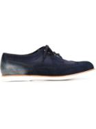 Santoni Contrast Sole Lace-up Shoes