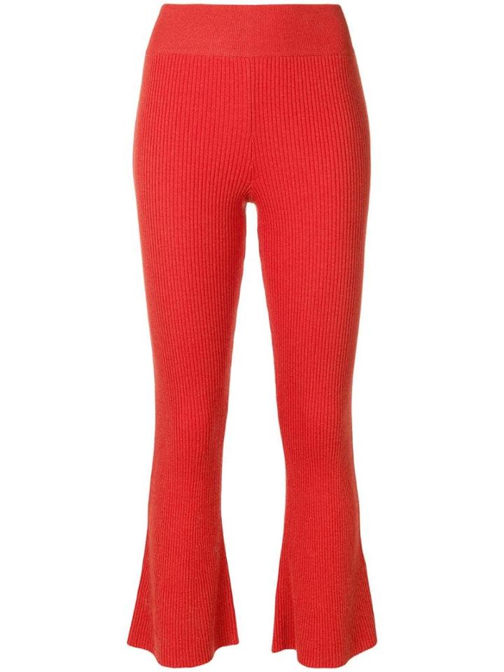 Cashmere In Love Tilly Ribbed Trousers - Yellow