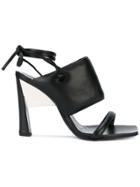 Marni Wide Strap Stiletto Sandals - Black