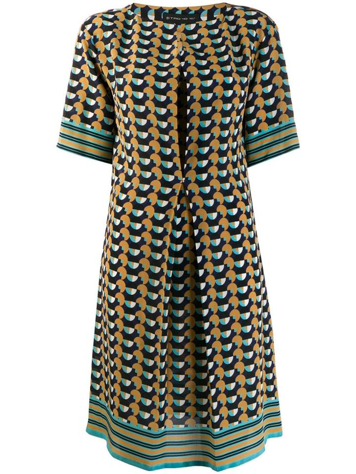 Etro Geometric Shift Dress - Yellow