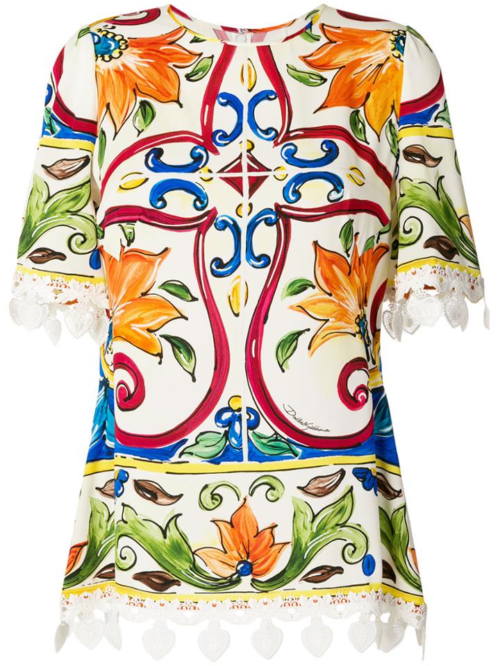 Dolce & Gabbana Mondello Printed Blouse - Multicolour