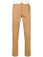 Maison Margiela Contrast Waistband Trousers - Brown