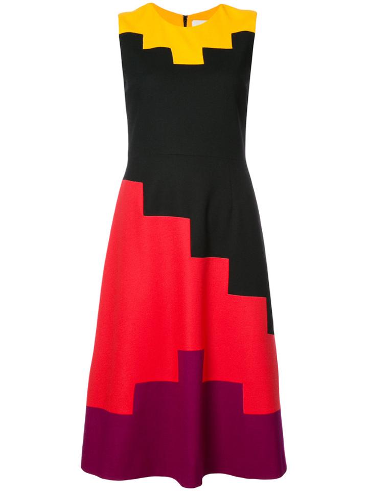 Novis Colour Block Midi Dress - Black