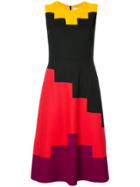 Novis Colour Block Midi Dress - Black