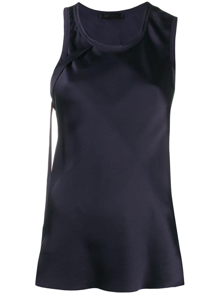 Helmut Lang Satin Tank Top - Blue