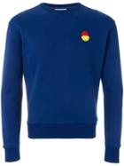 Ami Alexandre Mattiussi Crewneck Sweatshirt Smiley Patch - Blue