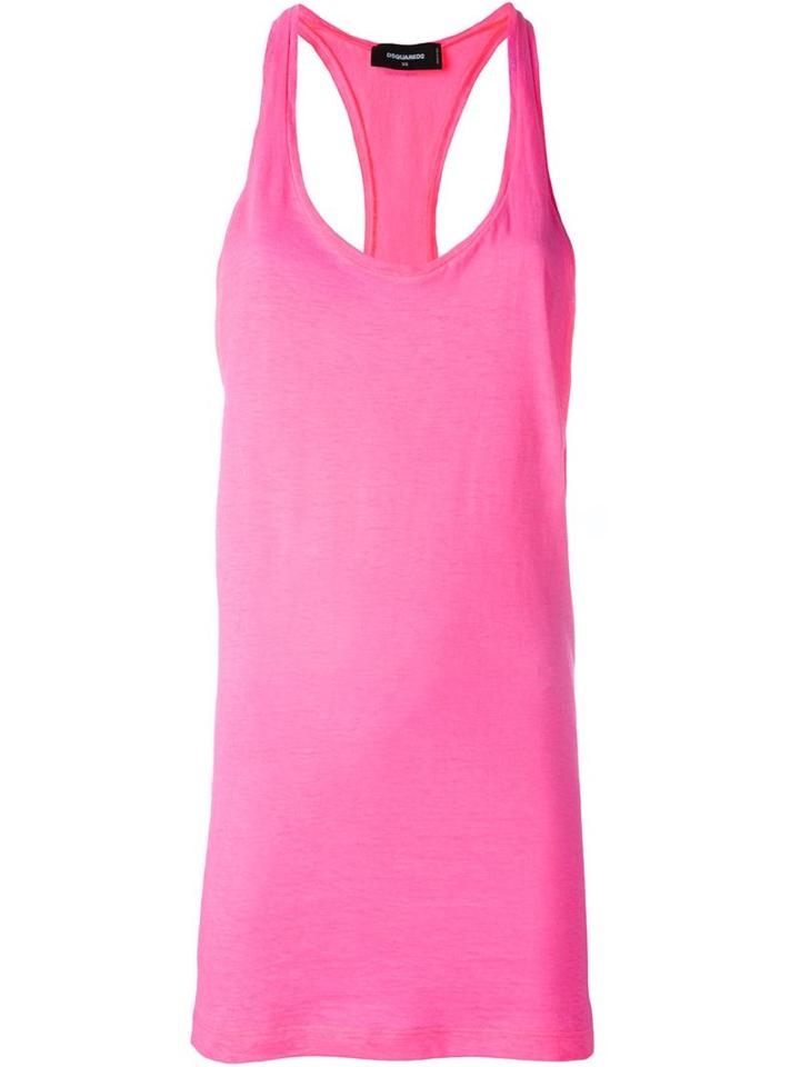 Dsquared2 Racerback Style Top, Women's, Size: Xs, Pink/purple, Cotton