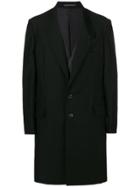 Yohji Yamamoto Long Single-breasted Coat - Black