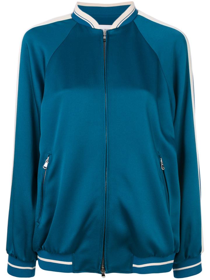 Red Valentino Eagle Patch Bomber Jacket - Blue