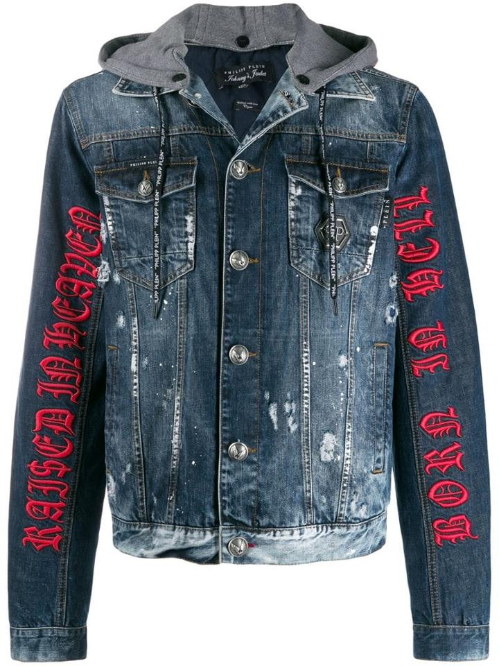 Philipp Plein Gothic Denim Jacket - Blue