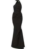 Rachel Gilbert Arden Asymmetric Shoulder Cutout Dress - Black
