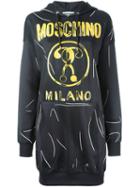 Moschino Trompe L'oeil Logo Sweatshirt Dress, Women's, Size: 38, Grey, Polyester/cotton/rayon/other Fibers