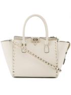 Valentino Valentino Garavani Rockstud Trapeze Tote, Women's, Nude/neutrals, Leather