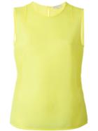Emilio Pucci Sheer Tank Top, Women's, Size: 44, Yellow/orange, Polyamide/viscose/spandex/elastane
