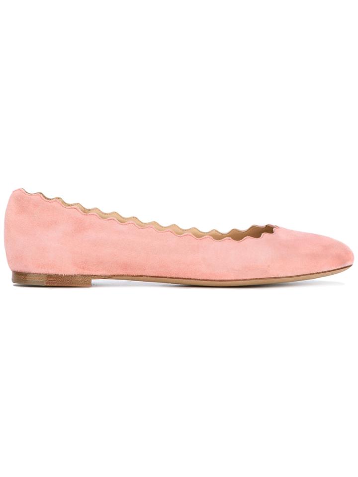 Chloé Lauren Ballerina Pumps - Pink & Purple