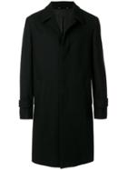 Hevo Concealed Button Coat - Black