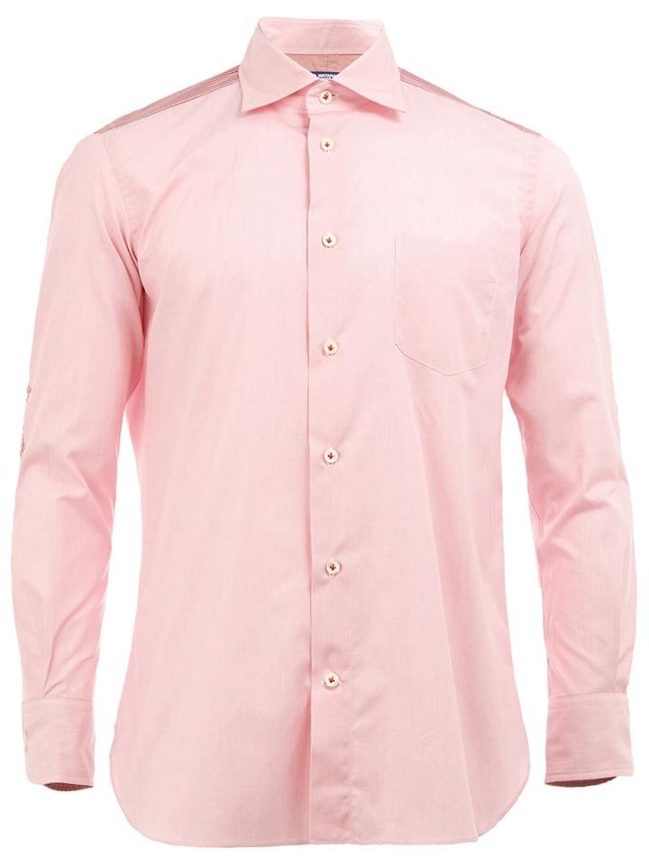 Junya Watanabe Comme Des Garçons Man Elbow Patch Shirt, Men's, Size: Medium, Pink/purple, Cotton