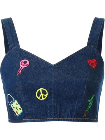 Steve J & Yoni P Embroidered Bustier Top