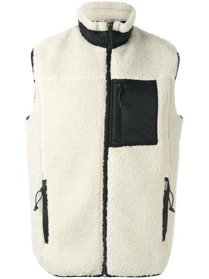Carhartt Shearling Gilet, Men's, Size: Small, Nude/neutrals, Polyester/nylon