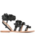 Tory Burch Blossom Gladiator Sandals - Black