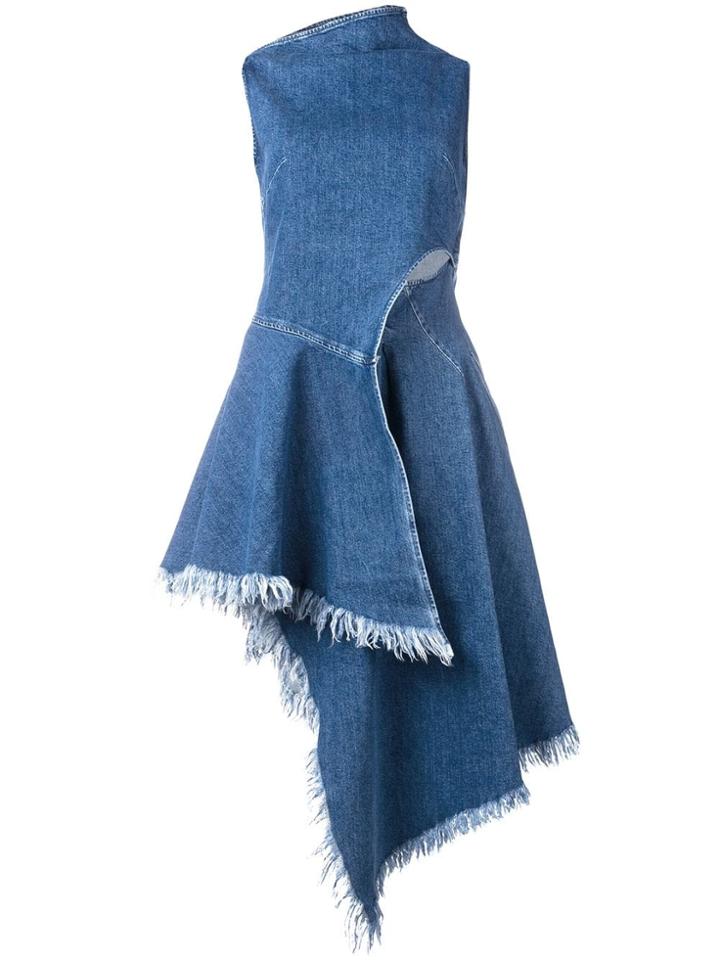 Marques'almeida Asymmetric Denim Dress - Blue