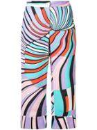 Emilio Pucci Shell Print Cropped Pyjama Trousers - Blue