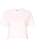 Thom Browne Contrast Cover-stitched Tee In Milano Tech - Pink & Purple