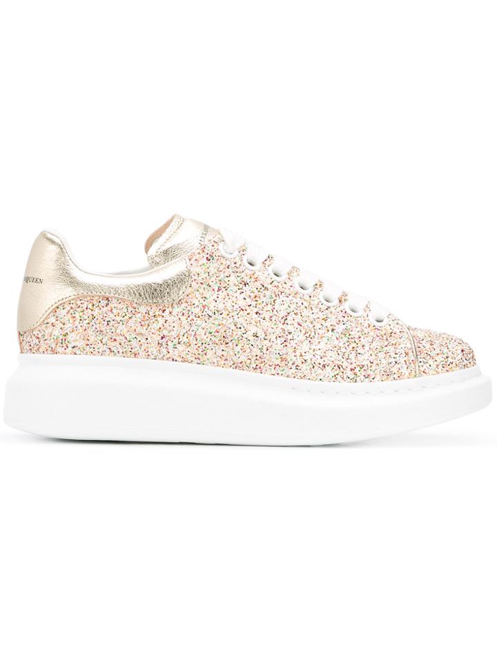 Alexander Mcqueen Extended Sole Glitter Sneakers - Multicolour