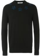 Givenchy Star Embroidered Jumper, Men's, Size: Xxl, Black, Polyester/wool