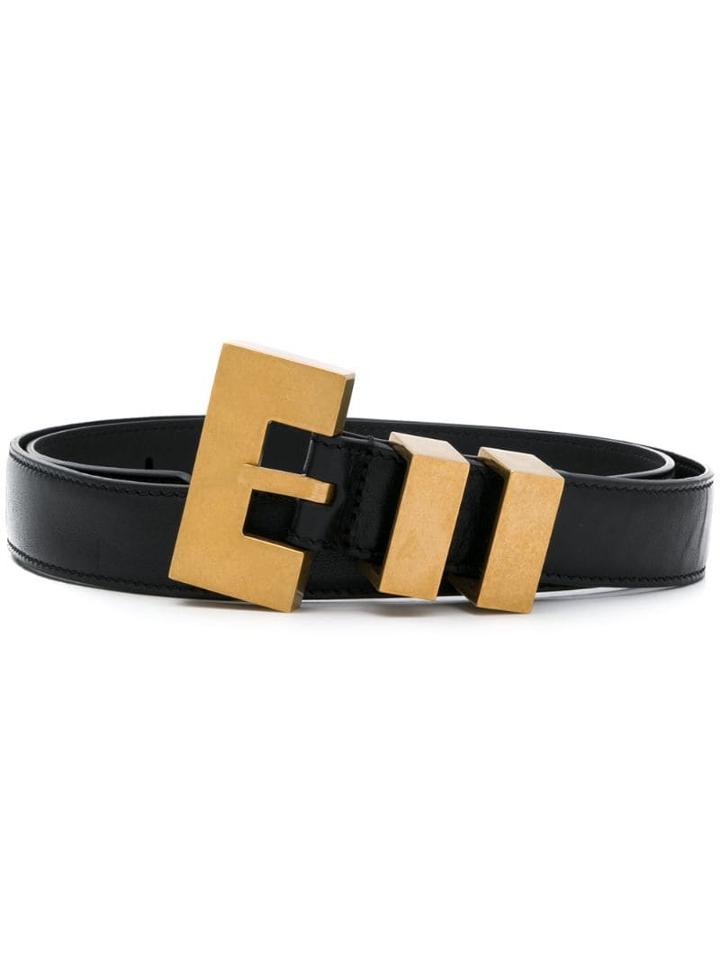 Saint Laurent Oversized Buckle Belt - Black