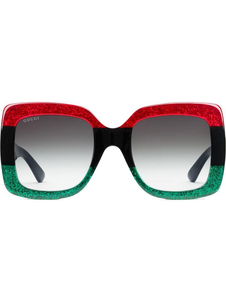 Gucci Eyewear Occhiali Da Sole Quadrati In Acetato - Black