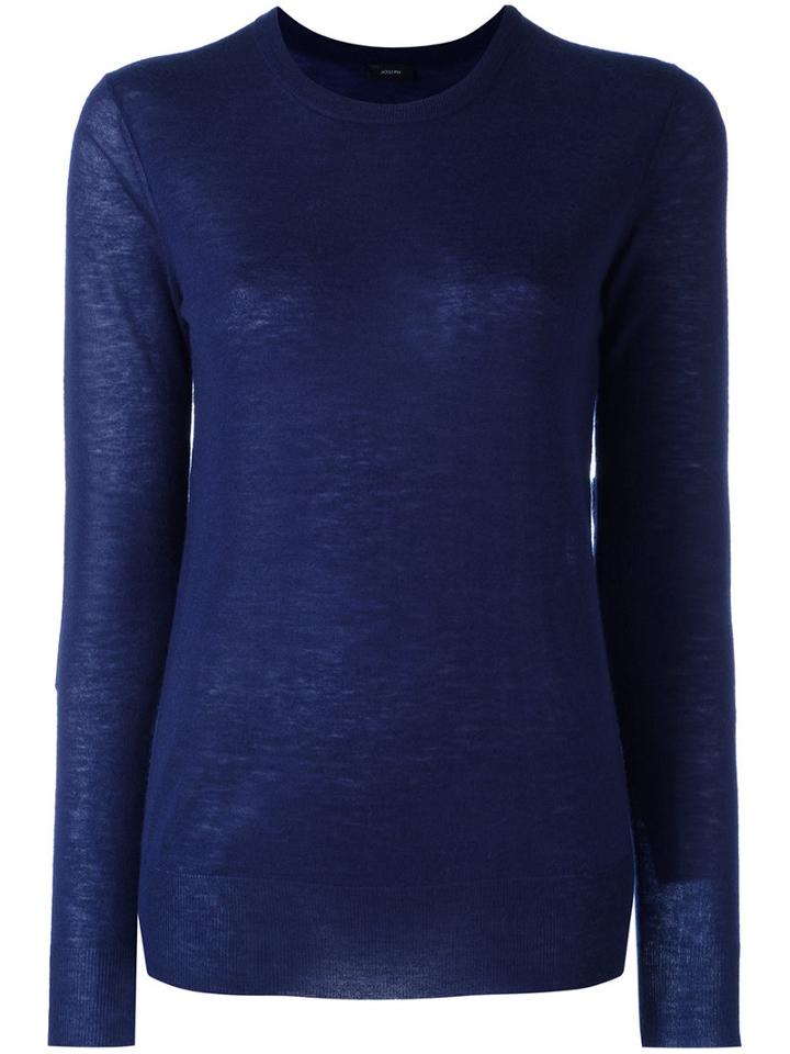 Joseph Plain Jumper, Women's, Size: Small, Blue, Cashmere