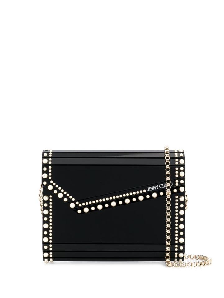 Jimmy Choo Pearl Embellished Candy Crossbody Bag - Black