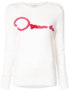 Oscar De La Renta Logo Jumper - White