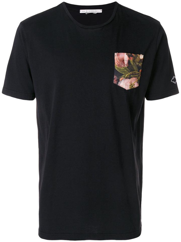 Daniele Alessandrini Floral Pocket T-shirt - Black