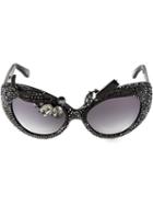 A-morir - Embellished Cats-eye Sunglasses - Unisex - Acetate/crystal - One Size, Grey, Acetate/crystal