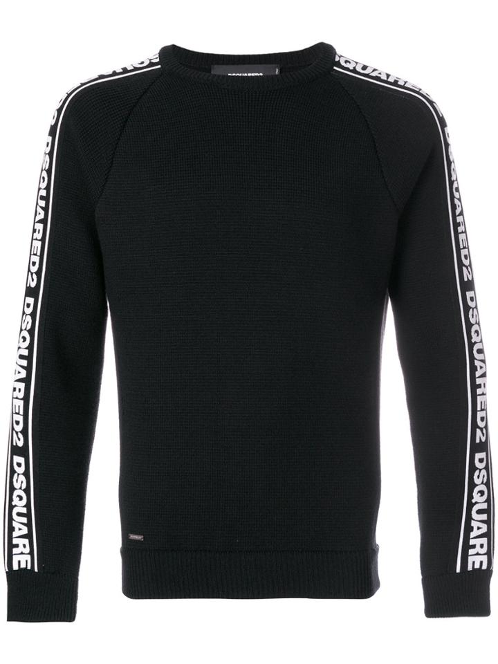 Dsquared2 Logo Stripe Jumper - Black