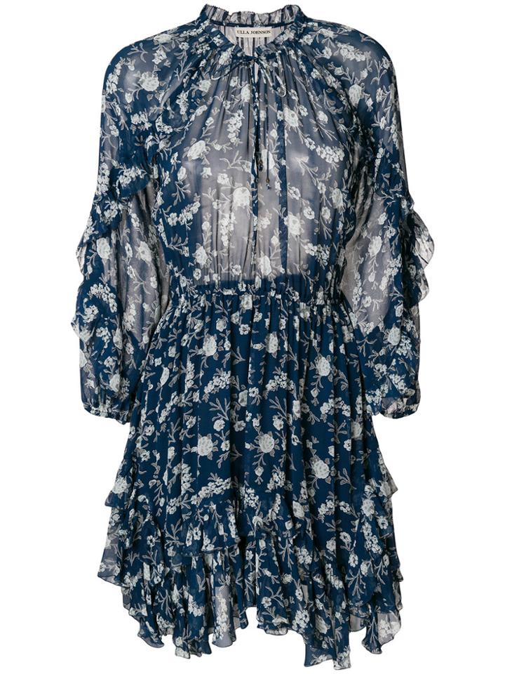 Ulla Johnson Floral Print Dress - Blue