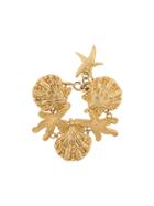 Versace Pre-owned Shell And Starfish Bracelet - Gold