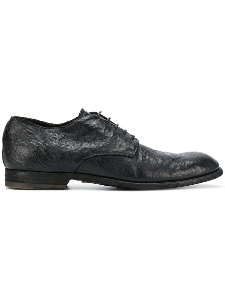 Officine Creative Embossed Lace Up Shoes - Black