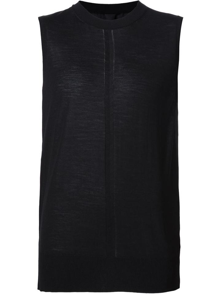 Vera Wang Contrast Panel Sleeveless Jumper