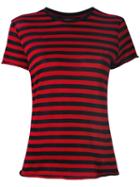Amiri - Striped T-shirt - Women - Cotton/cashmere - S, Black, Cotton/cashmere