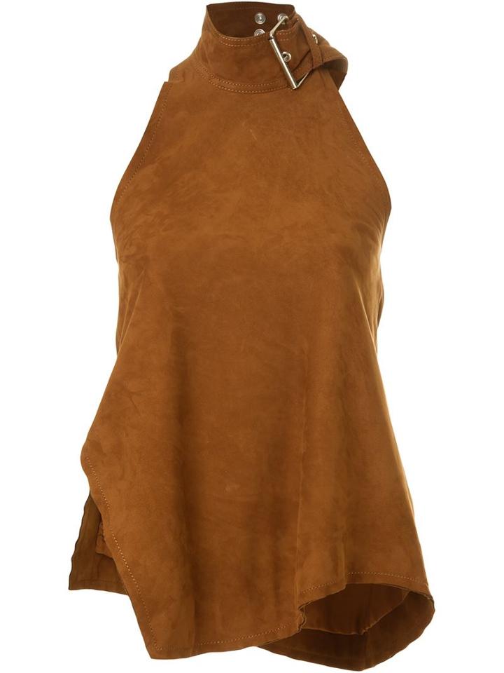 Marques'almeida Buckle Neck Halterneck Tank Top