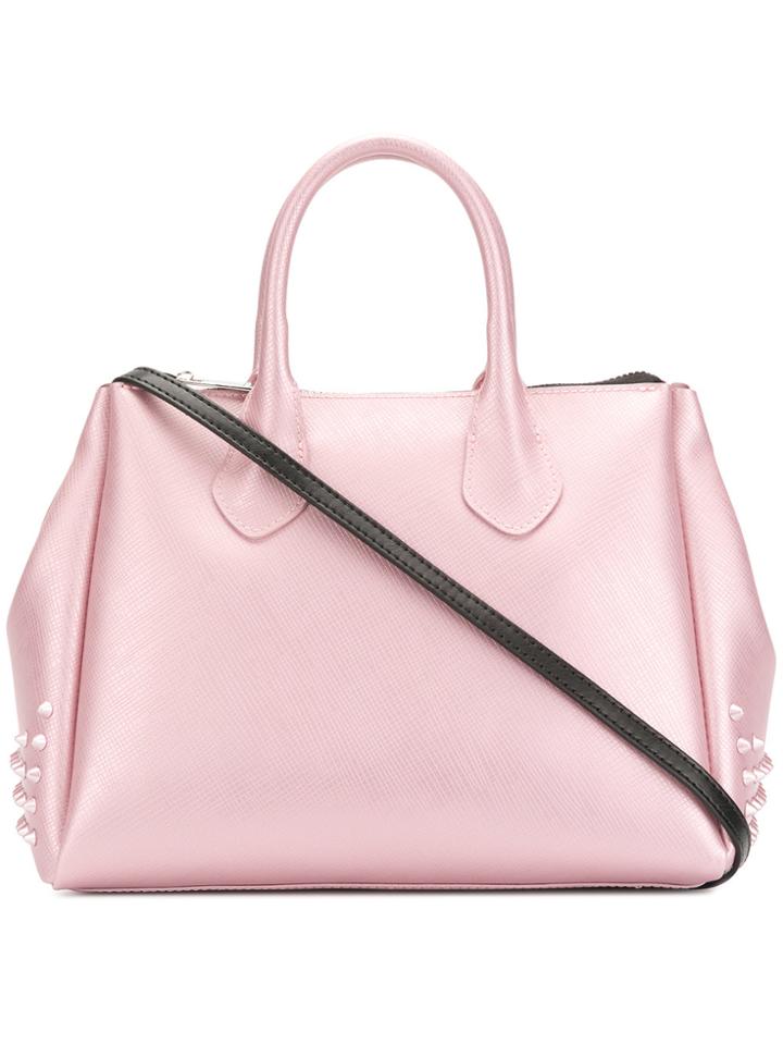 Gum Stud Detailed Tote Bag - Pink & Purple