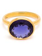 Marie Helene De Taillac 22k Yellow Gold Iolite Ring