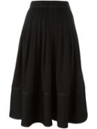 Joseph Pleated Midi Skirt, Women's, Size: 38, Black, Acetate/polyester