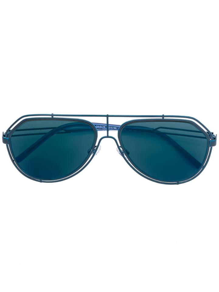 Dolce & Gabbana Eyewear Aviator Sunglasses - Blue