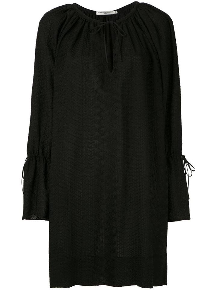 Reinaldo Lourenço Vestido Curto Manga Longa - Black